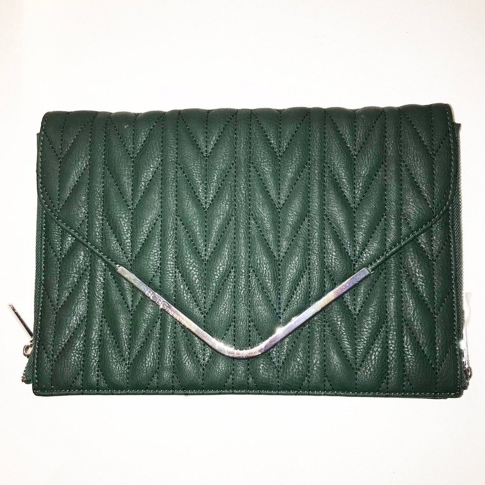 BCBGeneration Evergreen Vegan Leather Clutch Purse